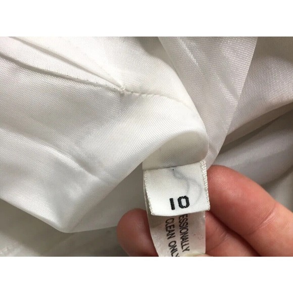 Vtg Gene Roye Womens Striped Geometric Panel Woven Blouse Top Shirt Size 10 S M - Picture 10 of 12